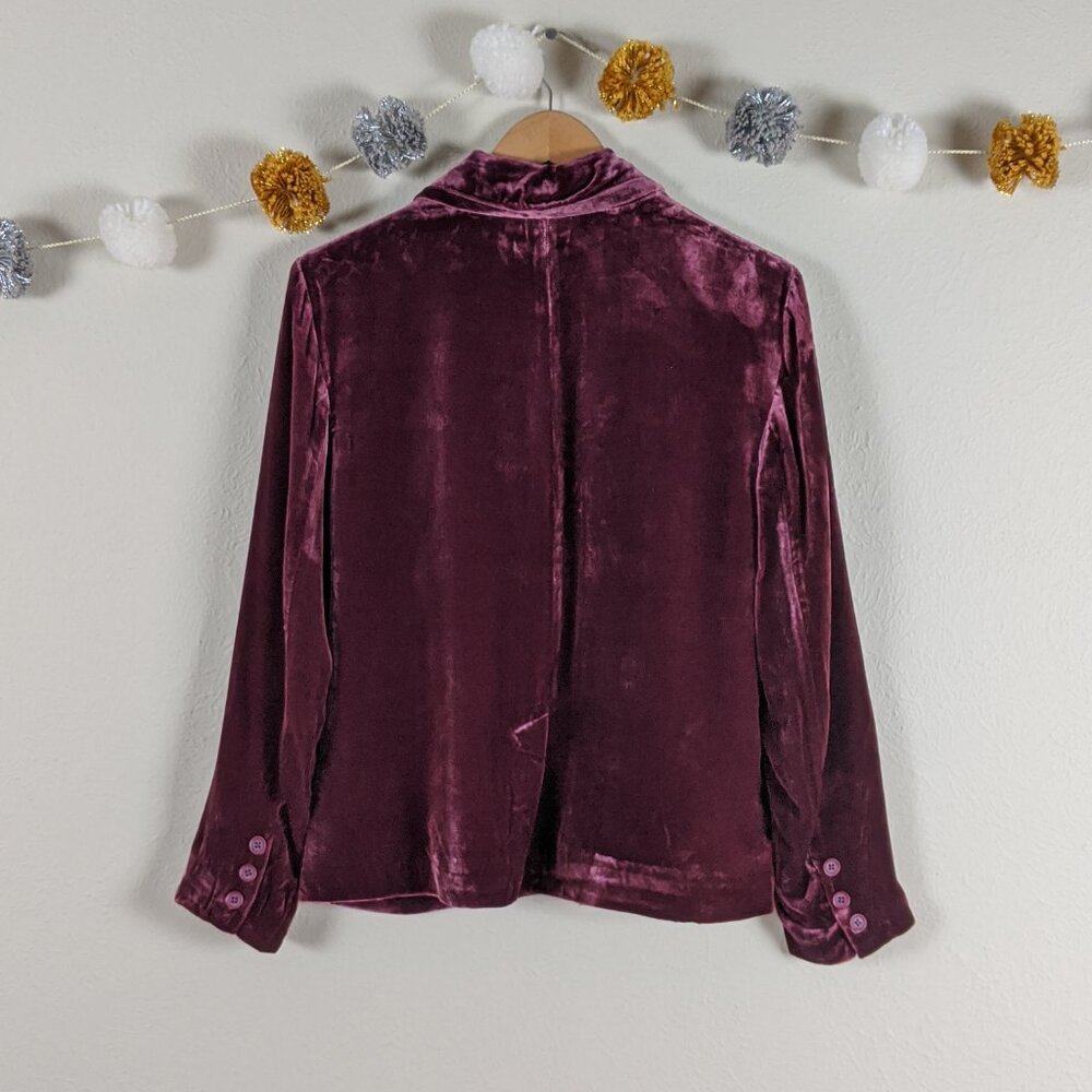 Sundance Raspberry Velvet Blazer - Size 8P - Picture 8 of 16